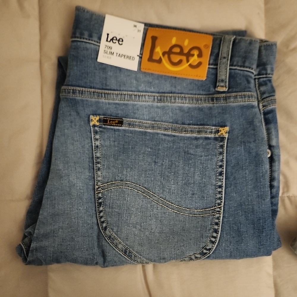 Lee Classic Denim Slim Tapered Jeans Smiley Collab